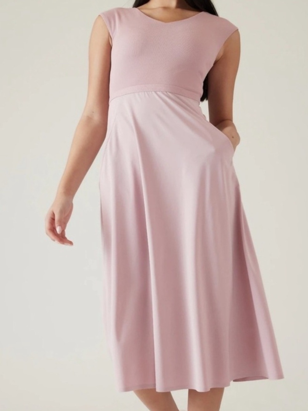 Athleta Ryder Midi Dress Pink Small